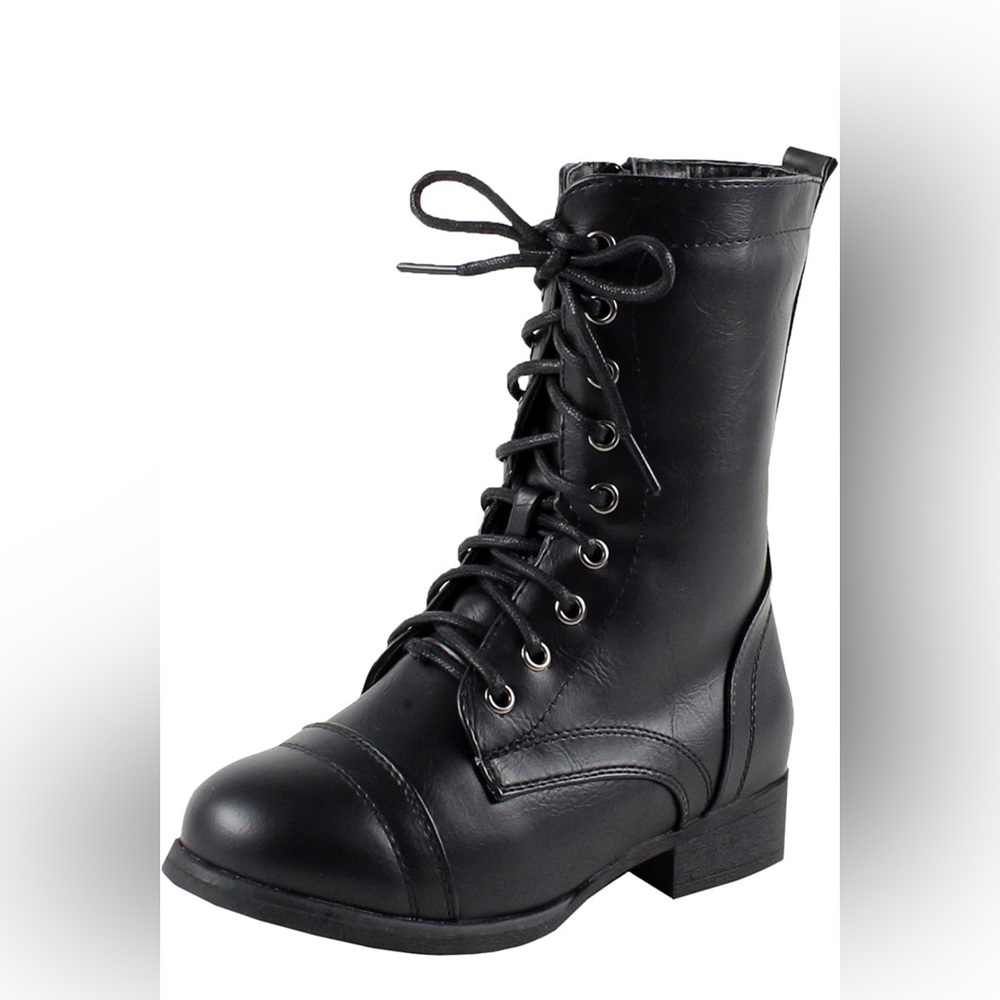 Link Beyonce-62K Girls Lace Up Combat Boots Size 2